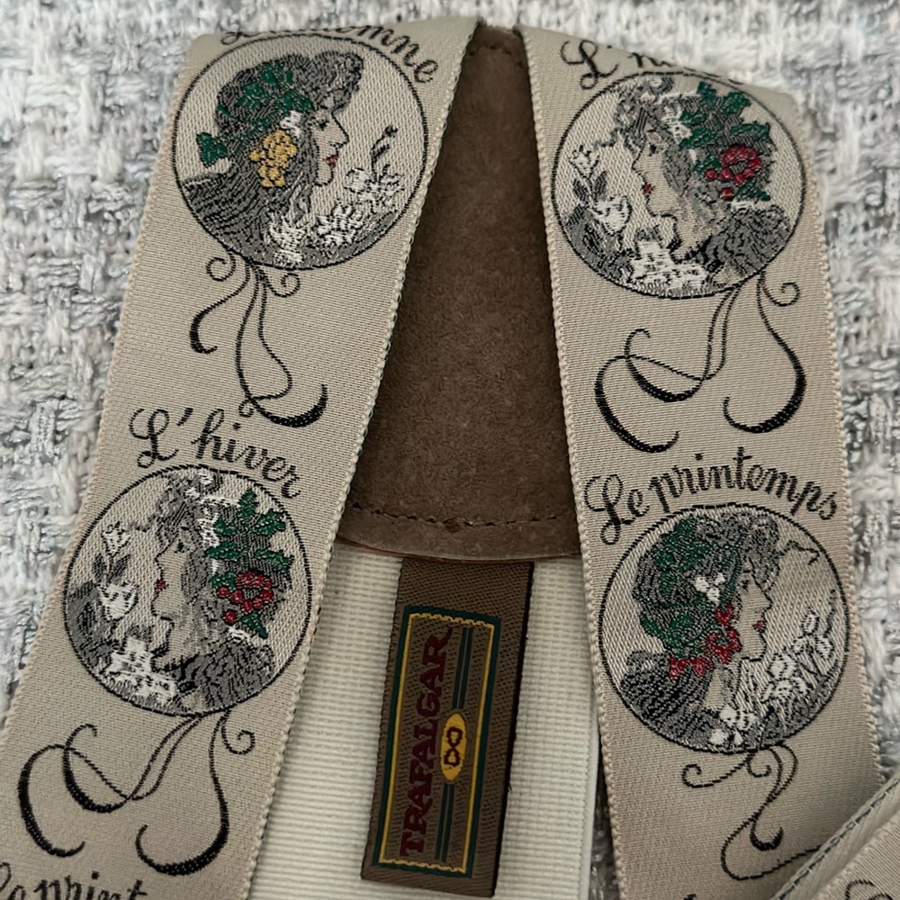 Vintage Limited Edition Trafalgar 100% Silk French Seasons Braces, Gently Used - Picture 6 of 9